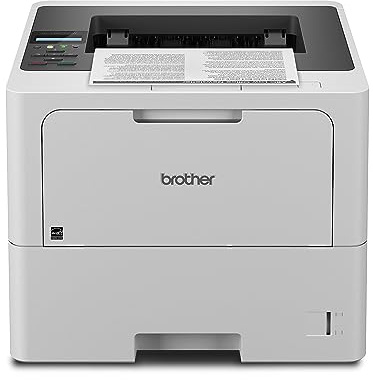 Brother Professional Laser Printer with High-Speed 50 ppm Output, Advanced Security Features, and Wireless Networking for Business, Monochrome Printing with Duplex Capability (HL-6210DW)