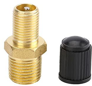 Glomora Válvula Schrader De Latón De 2 Piezas, Válvulas De Tanque NPT para Compresor De Aire: Alta Resistencia, Fácil Instalación, Sello Confiable