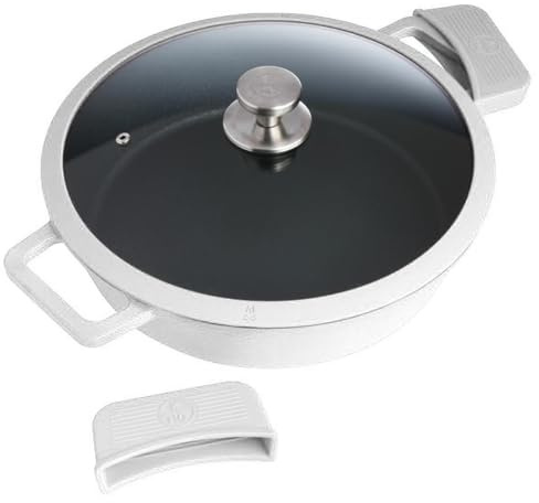 Kitchen HQ 4.5-Quart Cast Iron Nonstick Braiser (Renewed)