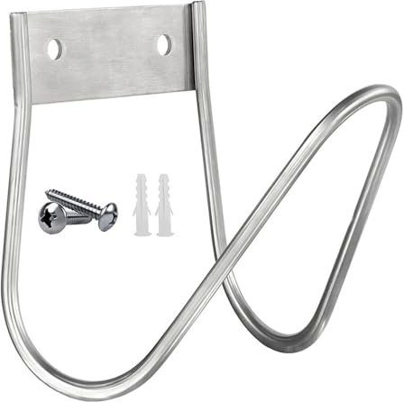 SENRISE 2 soportes de manguera de jardín para montaje en pared, colgador de manguera de metal, gancho para manguera de jardín, colgador de almacenamiento de manguera de agua, soporte sólido montado en