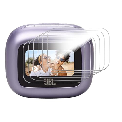 GIOPUEY Skärmskydd för JBL Live Beam 3, [6-pack] Flexibel TPU-skärmskyddsfilm, [Anti-bubbla] [slitstark] – genomskinlig