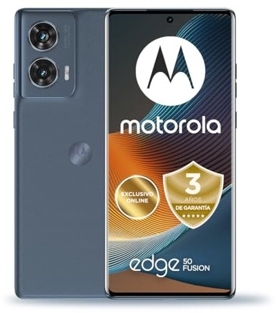 Motorola Edge 50 Fusion 16GB(8+8GB RAM Boost)/256GB, Pantalla Curva de 6,67” y Dolby Atmos,IP68, Sistema de cámaras Ultra Pixel de 50 MP, 5000 mAh, Carga TurboPower de 68 W (Incluido),Dual SIM,Gris