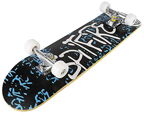 Skateboard Complet pour Enfants, Adolescents et Adultes, débutants, Double Kick Maple Deck Concave Cruiser Skateboard avec Outil en T