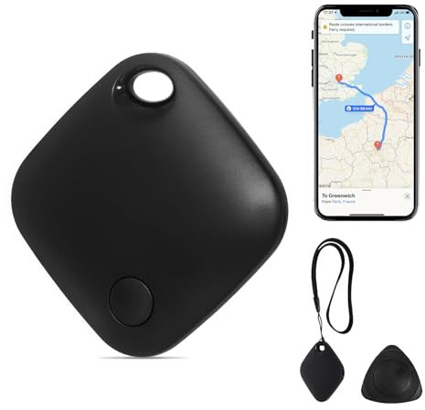 AURTEC Traceur GPS Intelligent pour Animaux de Compagnie, véhicules, clés et Bagages – Compatible avec Apple Find My App (iOS Uniquement), Suivi Global de localisation en Temps réel, Longue durée de