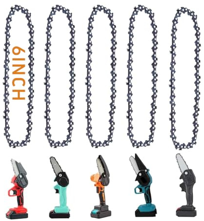APKOL 5 Pezzi 1/4, 37 Maglie Guida Catene per Motosega da 6 pollici