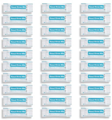 WUSJCOF 30 paquetes de almacenamiento de solución salina para irrigación nasal sin conservantes (2,7 g cada uno)