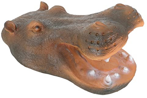 ibasenice Ornement de Jardin Flottant Tête Résine Décoration de Bassin Jardin Figurine Réaliste pour Joyeuse et Accueillante