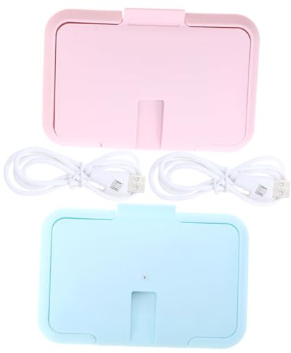 TOGEVAL Scaldasalviette USB per Ragazzo Ragazza Portatile con Cavo Riscaldante, Dispenser per Salviettine Umidificate da Viaggio, Leggero e Compatibile per Casa e Auto, Set da 2 Pezzi