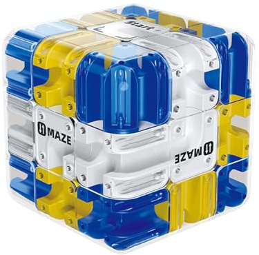 Puzzle Complexe en Forme de Labyrinthe 3D avec Boules roulantes, Grand Labyrinthe Puzzle Cube, 3D Puzzl-e Maze Cube, 2 en 1 Labyrinthe à Billes Cube Magique Jouet pour et Adultes Cadeau