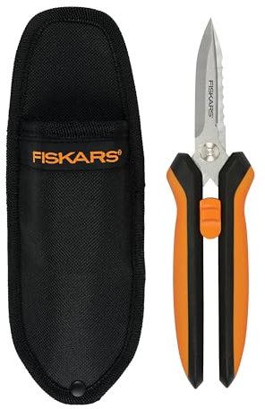 Fiskars 8 SoftGrip Pruning Shears, Multipurpose Garden Snips with Sheath