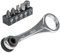 KLEIN TOOLS, 5-Piece Mini Ratchet Set with Phillips, Slotted, and Adapter for Other Socket Sizes, For Tight Spaces 65200