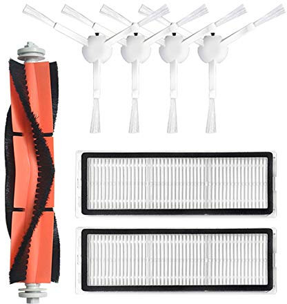 LICHIFIT Haupt-Seitenbürste HEPA-Filterteile Wischtuch Wasserkern Kamm für Mijia 1C Roboter Staubsauger Ersatzzubehör