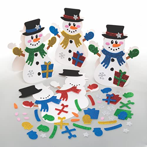 Baker Ross FC123 Kit di Biglietti Pupazzo di Neve - Confezione da 6, Creazione di Biglietti, Crea i tuoi Biglietti di Natale, Ideali per Progetti Artistici e Artigianali per Bambini