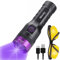 Alonefire SV71 15W 365nm UV Taschenlampe Stark Typ C USB Aufladbar Schwarzlicht Haustierurin Detektor Geld-Detektor für UV Harz, Angeln, Skorpion, Bernstein, Mineralien mit UV Schutzbrille, Batterie