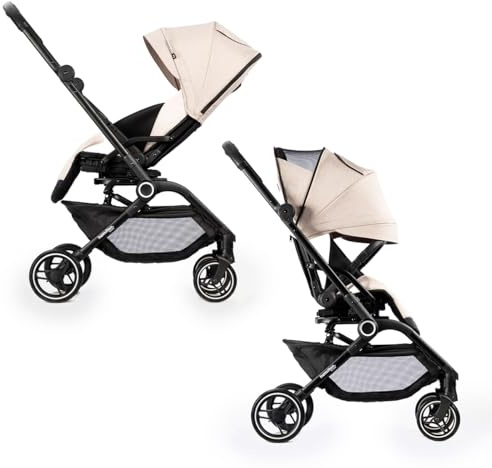 Hamilton by Yoop T1 Buggy - 360° drehbarer Sitz - MagicFold™ Technologie - Zusammenklappbar - Inklusive Becherhalter - Verstellbarer und wendiger Kinderwagen - Khaki