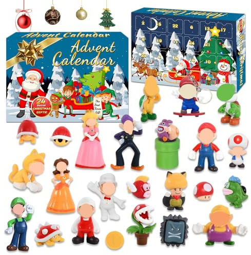 Calendrier de l'Avent Bros,Calendrier de Noël Bros 2025 avec 24 Bro Mini Figurines et des Cadeaux de Noël