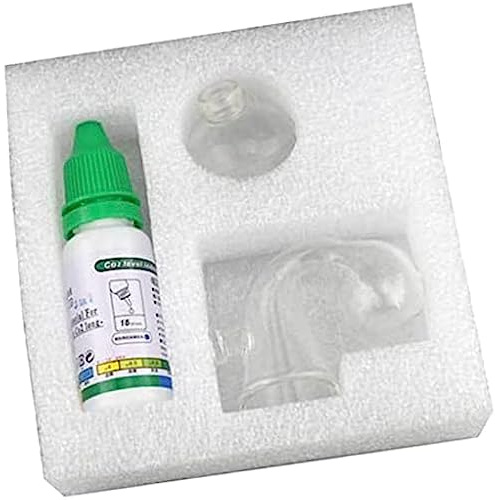 Kit de test de l'eau pour aquarium - CO2 - Testeur de gouttes en verre à long terme - Avec liquide de surveillance de 15 ml