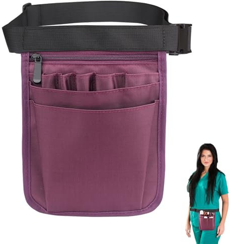 Gürteltasche Arbeit Einzelhandel, Kellnertasche, Kellnertasche Mit Gürtel, Friseurtasche Gürtel, Praktische Gürteltasche für Mit Verstellbarem Gürtel Lila Aus Strapazierfähigem