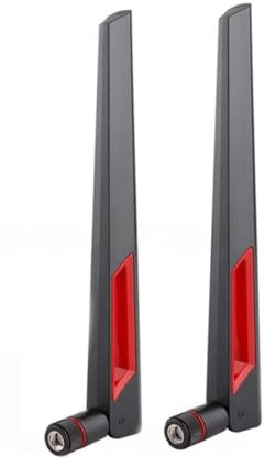 2 Pack | Antena WiFi Doble Banda 2,4GHz 5,8GHz con Conector RP-SMA | Antena Omnidireccional 10dBi para Tarjeta de Red WiFi PCI-E, Adaptador Inalámbrico USB, Cámara IP de Seguridad, Router