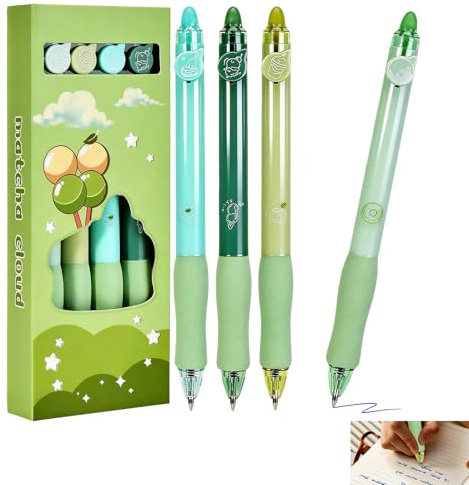 Raderbar gelpenna, raderbar penna, 0,5 mm suddgummi, raderbar kulspetspenna, flytande skrift, skolmaterial, studenter, brevpapper, skola, kontor, anteckningar, blå ritning, 4 st