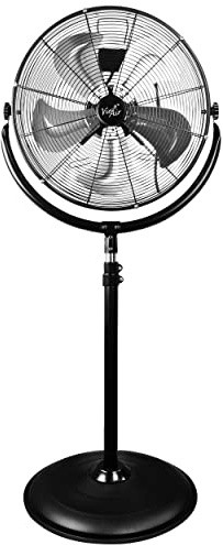 Vie Air 20 Industrial Heavy Duty Powerful and Quiet Metal High Velocity 360 Degree Tilting Pedistal Drum Fan