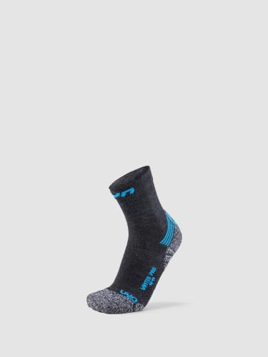 UYN S100078 WINTER PRO RUN Socks Men's Anthracite/Bleu 41