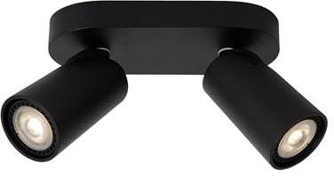 LUCIDE XYRUS - Deckenstrahler - LED Dim to warm - GU10-2x5W 2200K/3000K - Schwarz