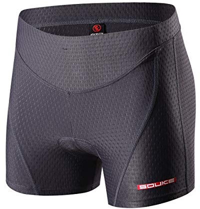Souke Sports Pantalon Corto Ciclismo Mujer 4D Acolchado, Pantalones Corto Bicicleta Mujer, Pantalones Cortos De Ciclism Transpirables Antideslizante