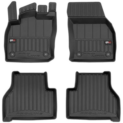 OMAC Gummi Fußmatten für VW Caddy 2021-2025 Premium TPE 3D Automatten Schwarz 4X