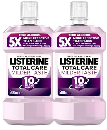 Listerine Total Care Milder Taste Mouthwash 500ml (Pack of 2)