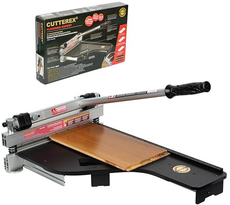 CUTTEREX Professioneller Laminatbodenschneider, 33 cm, Vinyl-Bodenschneider, mehrschichtiger Bodenbelag, Parkett, Faserzementwandplatten, konkave Gummibasis, LVT, VCT, SPC, PVC, LVP, WPC, starrer Kern