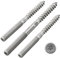 Stockschrauben mit Torx-Antrieb (TX) | mit Sechskant-Mittelteil | Edelstahl A2 / V2A | Doppelgewindeschrauben | Schraubstifte | Holzschraube (M10 x 120 mm, 10 Stück)
