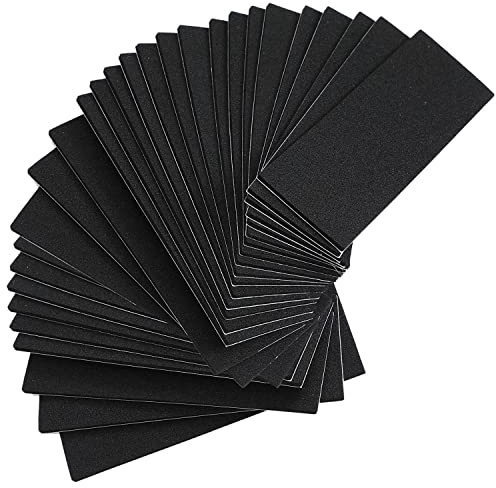 CAIONPLE 24 Pieces Fingerboard Foam Grip Tape Adhesive Foam Tape Black Non Slip Foam Grip Tape for Mini Fingerboards