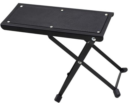 ibasenice Faltbarer Gitarrenfußhocker Für Akustik Und Klassische Gitarristen Höhenverstellbar Rutschfest Und Tragbar Für Proben Und Auftritte Ergonomisches Design