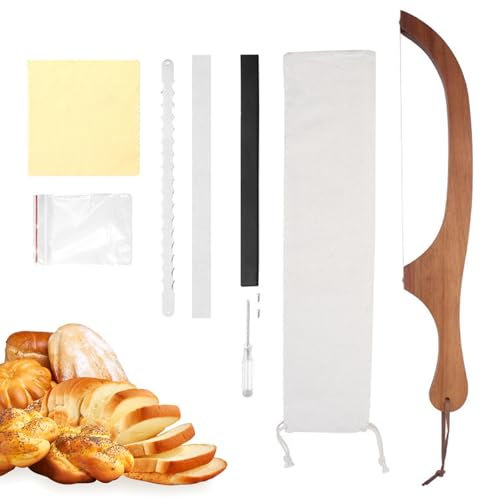 BommFu Scie à, coupe- Coupe-pâte à en bois | Scie à Toast pour Sandwich en acier inoxydable, outil de notation de pâte dentelée amovible pour le, la pâtisserie et le gâteau