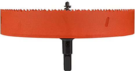 Lochsägen-Kit， Bimetall-Schnitttiefe HSS-Lochschneider, Durchmesser 200–250 mm, geeignet for Schneiden von Holz, Trockenbau und weichem Blech(Diameter 200mm)