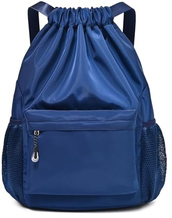 YEAMLTE Zaino Sportivo, 1 Sacca con Coulisse, Borsa Da Palestra Lmpermeabile Con Couliss, Drawstring Bag Grande, Sacca Sportiva Palestra, per Fitness Unisex, Viaggi All'aperto (blu)