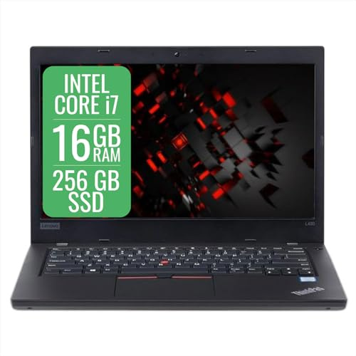Lenovo Thinkpad Pc Portatile Notebook Intel Core i7 8th, 16 Gb Ram, 256 Gb SSD, Display da 14, WiFi, BT, Cam, Windows 11 Pro + Libre Office (Ricondizionato)