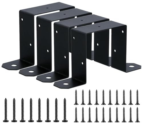 Soporte de poste - Soporte de poste de madera, soporte de montaje post, soporte de viga | Poste de cerca, ancla de poste galvanizado, poste estructural, soporte 4x4, fijador de poste