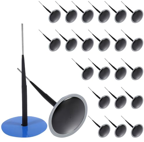 Frdhee Lot de 24 Kits de réparation d'entretien des pneus, Patchs Noirs pour réparation de Pneu de vélo pour Voitures, camions et tracteurs, 40mm