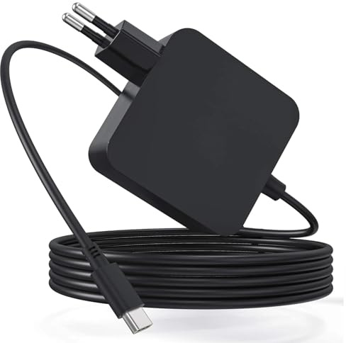 SCOVEE Cargador USB c 65W, Cargador de computadora USB c Compatible con Macbook Pro/Air, Lenovo Thinkpad Yoga, Huawei Matebook, HP Chromebook, ASUS Zenbook,Match con DELL Type C Adaptador rápido