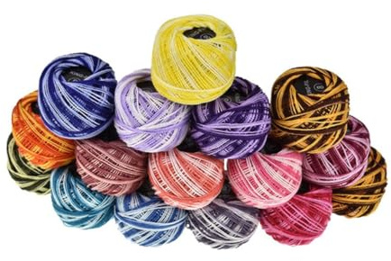 HEALSOPTHY Fil à Broder Coloré 16 Couleurs Ensemble de Fil à Coudre Multicolore Portable Loisirs Créatifs Couture Manuelle Artisanat DIY Décoration Fête Usage Polyvalent Couleur Aléatoire