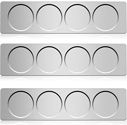CHENGU 3 Pieces Stainless Steel Wall Plate Base Wall Mounted Base for Home Magnetic Spice Jars Supplies Kitchen