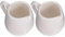 LATRAT 2 mini brocca per latte in ceramica bianca con manico, piccolo latte per caffè, latte e latte, brocca per salsa da cucina, tazza per caffè, latte e latte, brocca, 100 ml