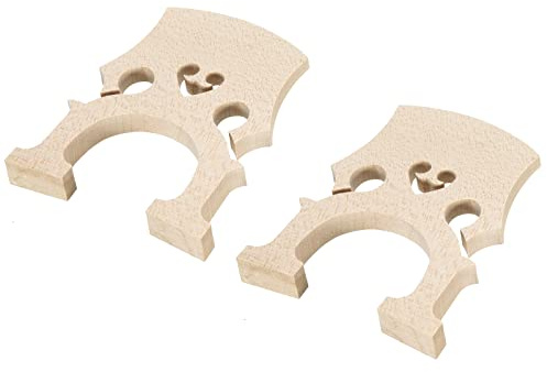 MECCANIXITY 1/2 Cello Bridge Maple Wood for 1/2 Cello Replacement Instrument Parts, Pack of 2