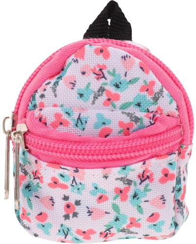 ibasenice Doll Backpack Miniature Schoolbag Decorative Mini Backpack for Doll House Display and Photography Props Portable 3.15X2.95X0.47In