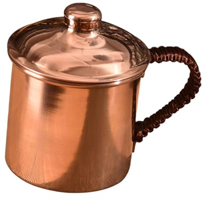 LOVIVER Handmade Pure Copper Cup Thickened Tea Mug Practical Drinking Cups 400ml Water Mug Copper Coffee Mug for Wine Party Hosuehold, A