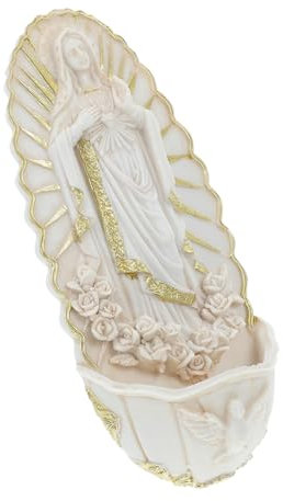 Zerodeko Élégant Bénitier en Céramique pour Décoration Dintérieur Catholique pour Salon