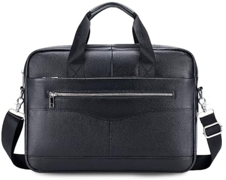 FANDARE Rétro Homme Mallette Cuir Valise Sacoche Messager Sac Porté en Main Serviettes Sacoches Pochette Cartable Sacs Professionnel Porte-Documents Business Voyage Sacs bandoulière Noir