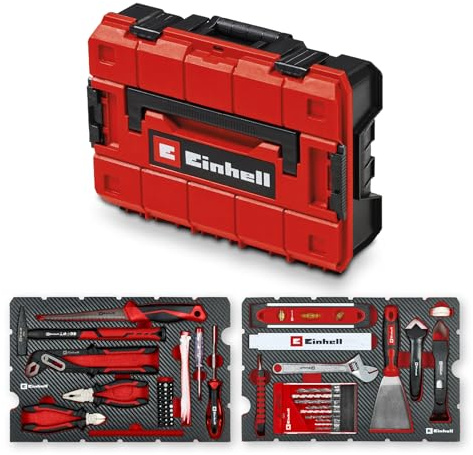 Original Einhell Werkzeugkoffer Renovierung E-Case 78-tlg. (Renovierungen, Bohrer, Bit-Set, Fugenwerkzeug, Zangen, Spachtel, Systemkoffer)